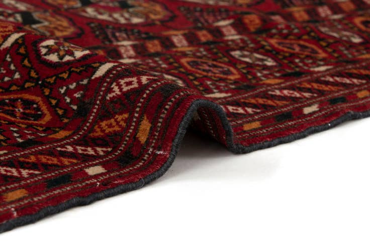 Detail image of 3' 5 x 4' 9 Hand Knotted Bokhara Wool Rug