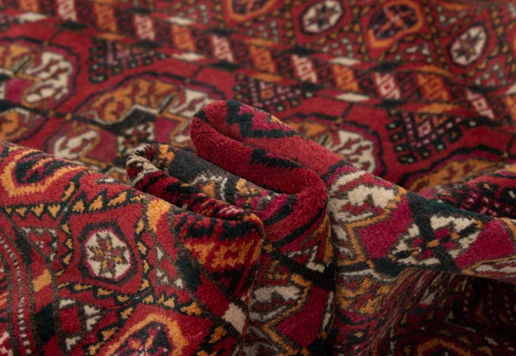 Detail image of 3' 5 x 4' 9 Hand Knotted Bokhara Wool Rug