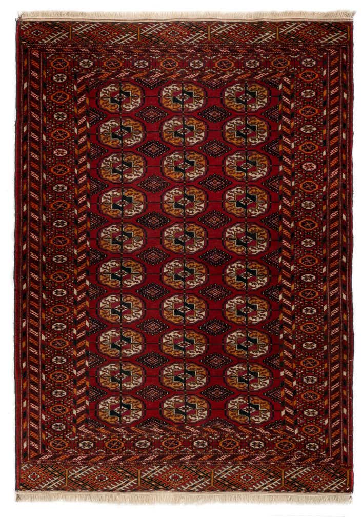 3' 5 x 4' 9 Hand Knotted Bokhara Wool Rug
