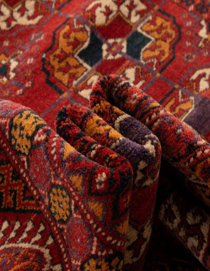 Detail image of 3' 11 x 5' 9  Hand Knotted Bokhara Wool Rug