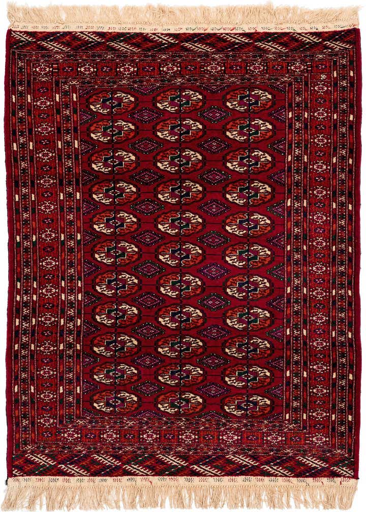 4' x 6' Hand Knotted Bokhara Oriental Wool Rug