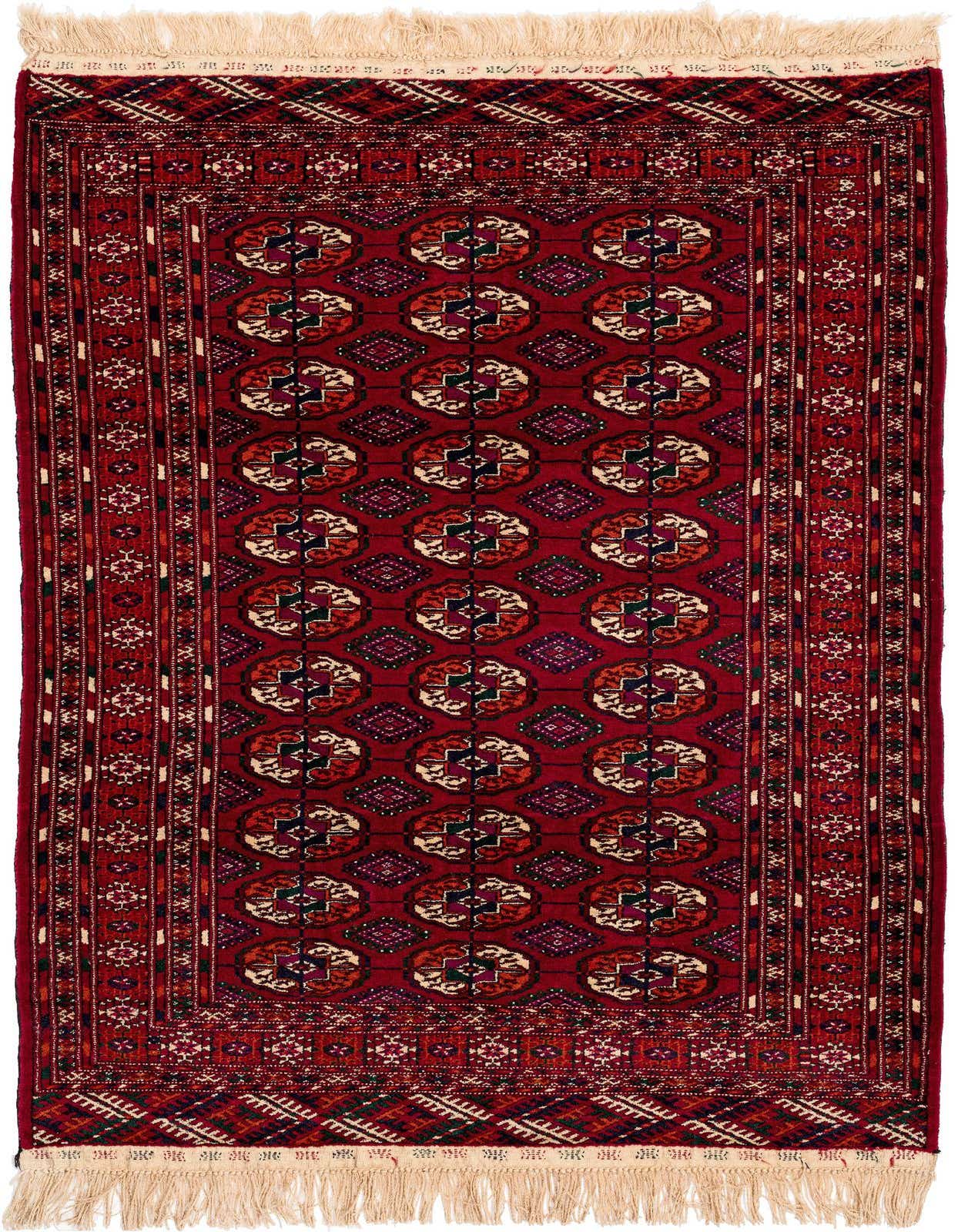 4' x 6' Hand Knotted Bokhara Oriental Wool Rug