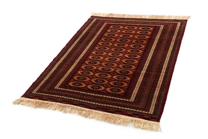 4' 2 x 5' 8 Hand Knotted Bokhara Oriental Wool Rug