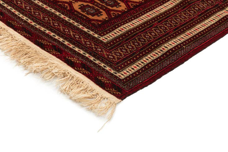 Detail image of 4' 2 x 5' 8 Hand Knotted Bokhara Oriental Wool Rug