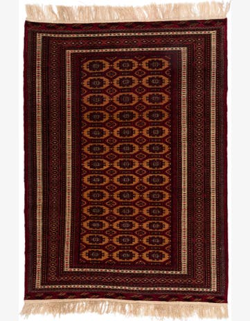 4' 2 x 5' 8 Hand Knotted Bokhara Oriental Wool Rug