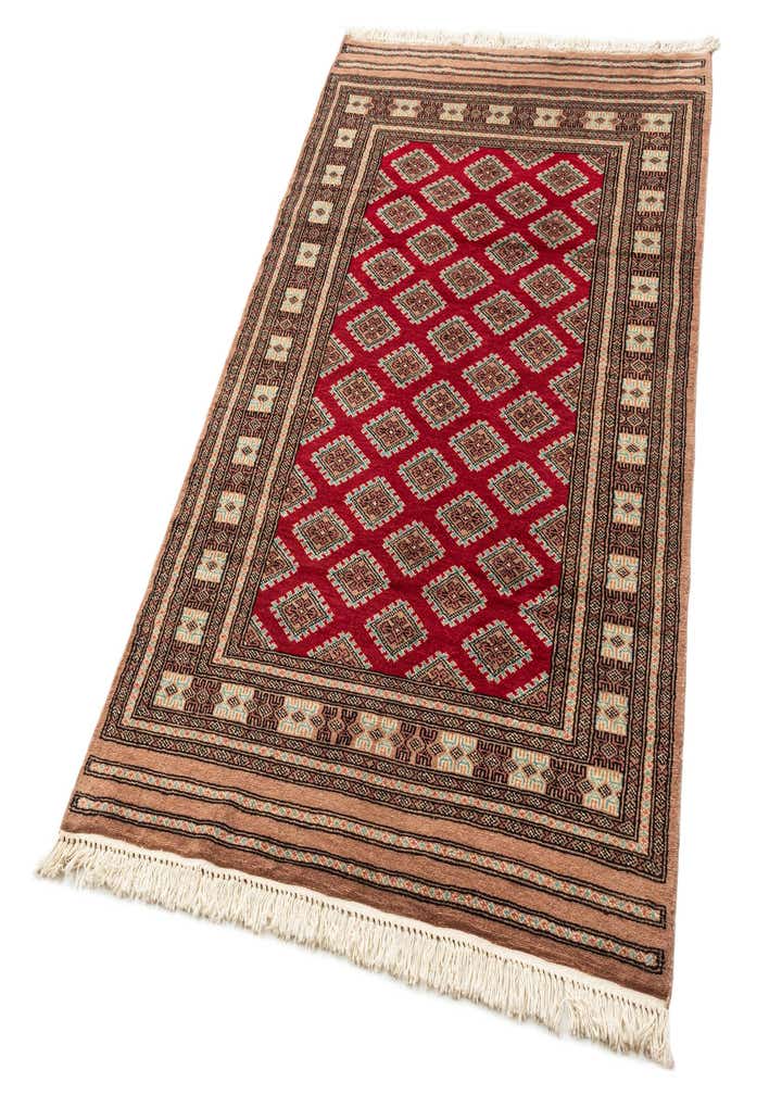 4' 1 x 6' 4 Hand Knotted Bokhara Oriental Wool Rug