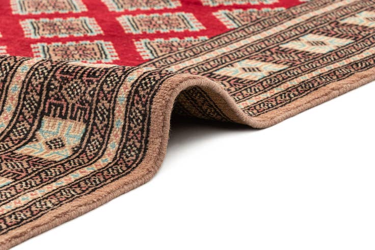 Detail image of 4' 1 x 6' 4 Hand Knotted Bokhara Oriental Wool Rug
