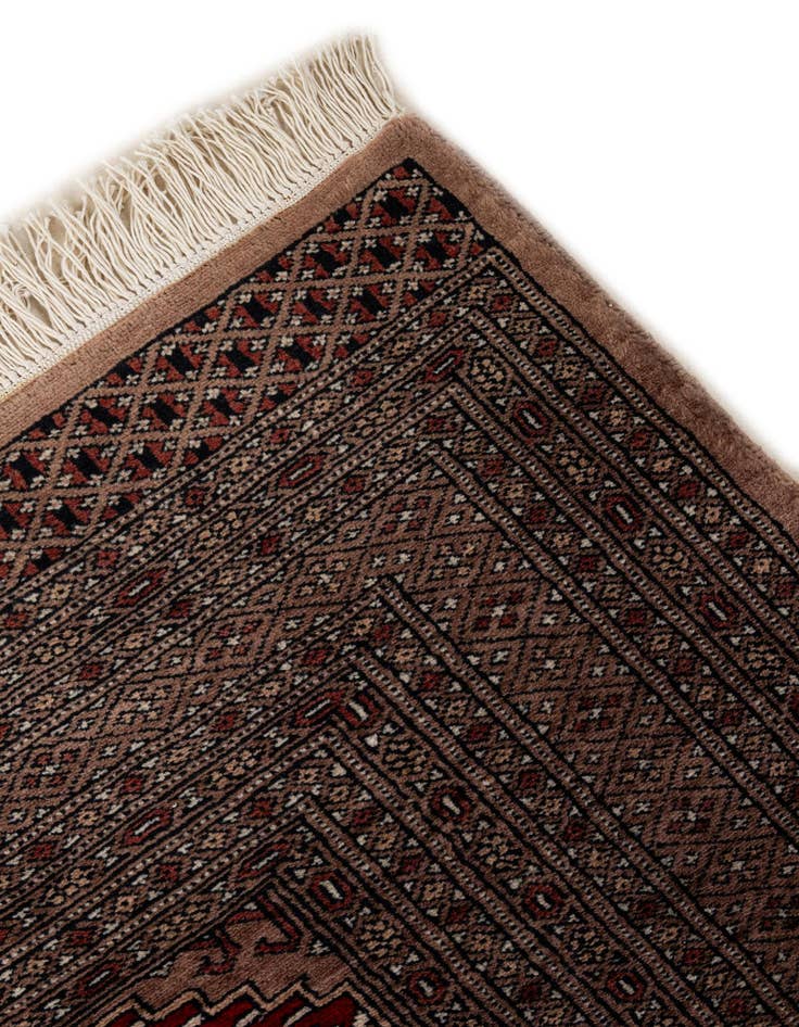 Detail image of 4' 2 x 5' 10  Hand Knotted Bokhara Oriental Wool Rug