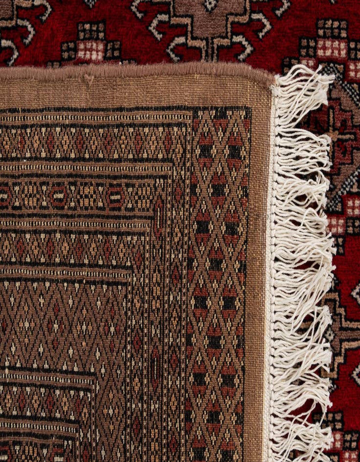 Detail image of 4' 2 x 5' 10  Hand Knotted Bokhara Oriental Wool Rug