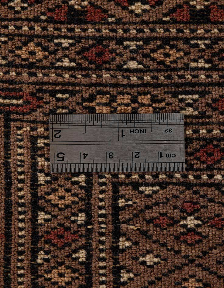 Detail image of 4' 2 x 5' 10  Hand Knotted Bokhara Oriental Wool Rug