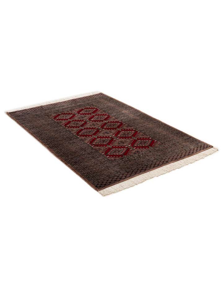 4' 2 x 5' 10 Hand Knotted Bokhara Oriental Wool Rug