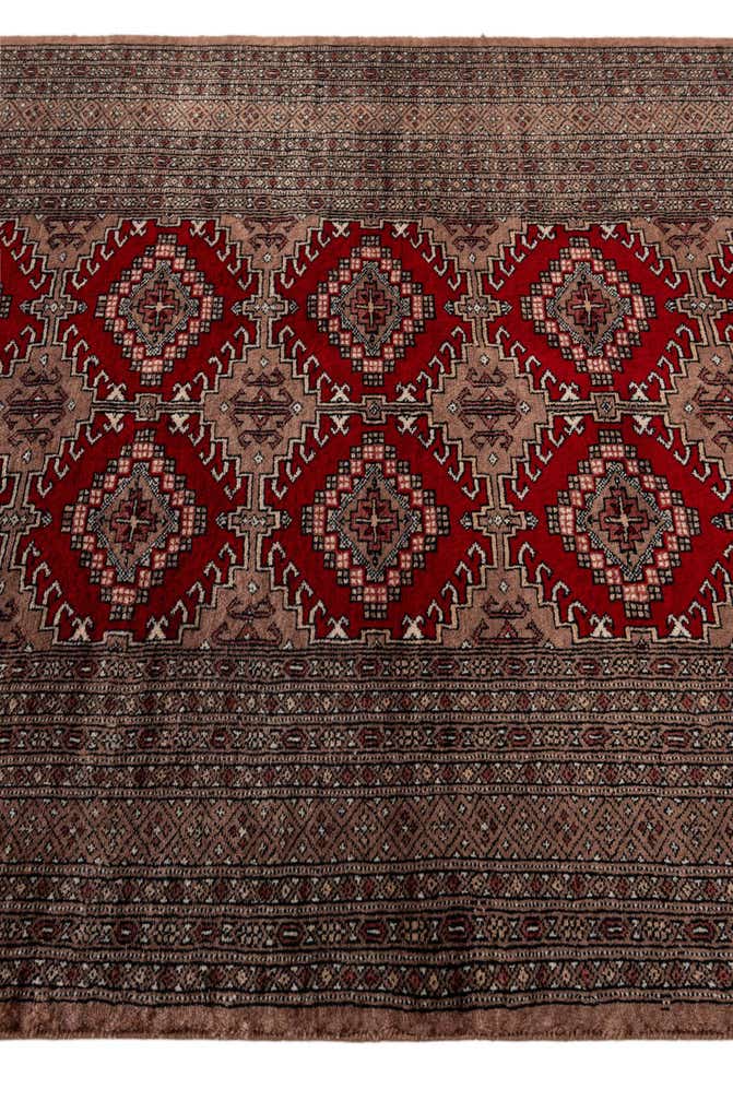 4' 2 x 5' 10 Hand Knotted Bokhara Oriental Wool Rug