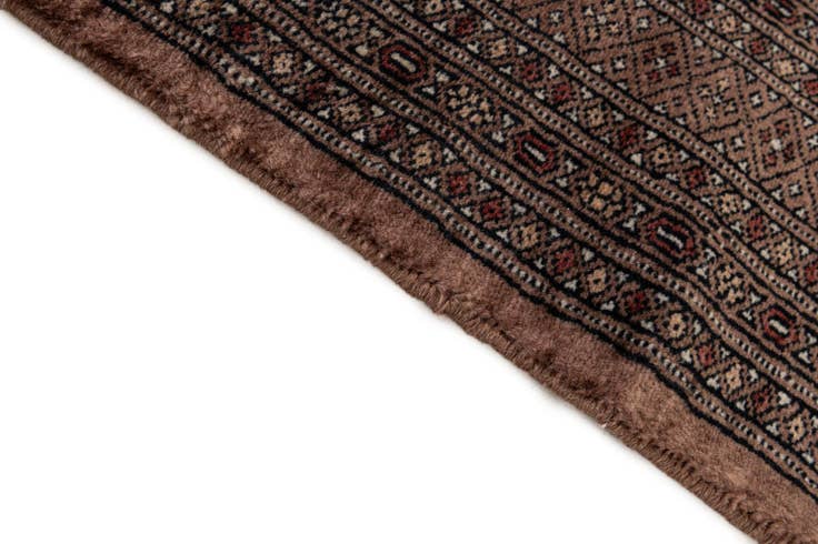 Detail image of 4' 2 x 5' 10 Hand Knotted Bokhara Oriental Wool Rug