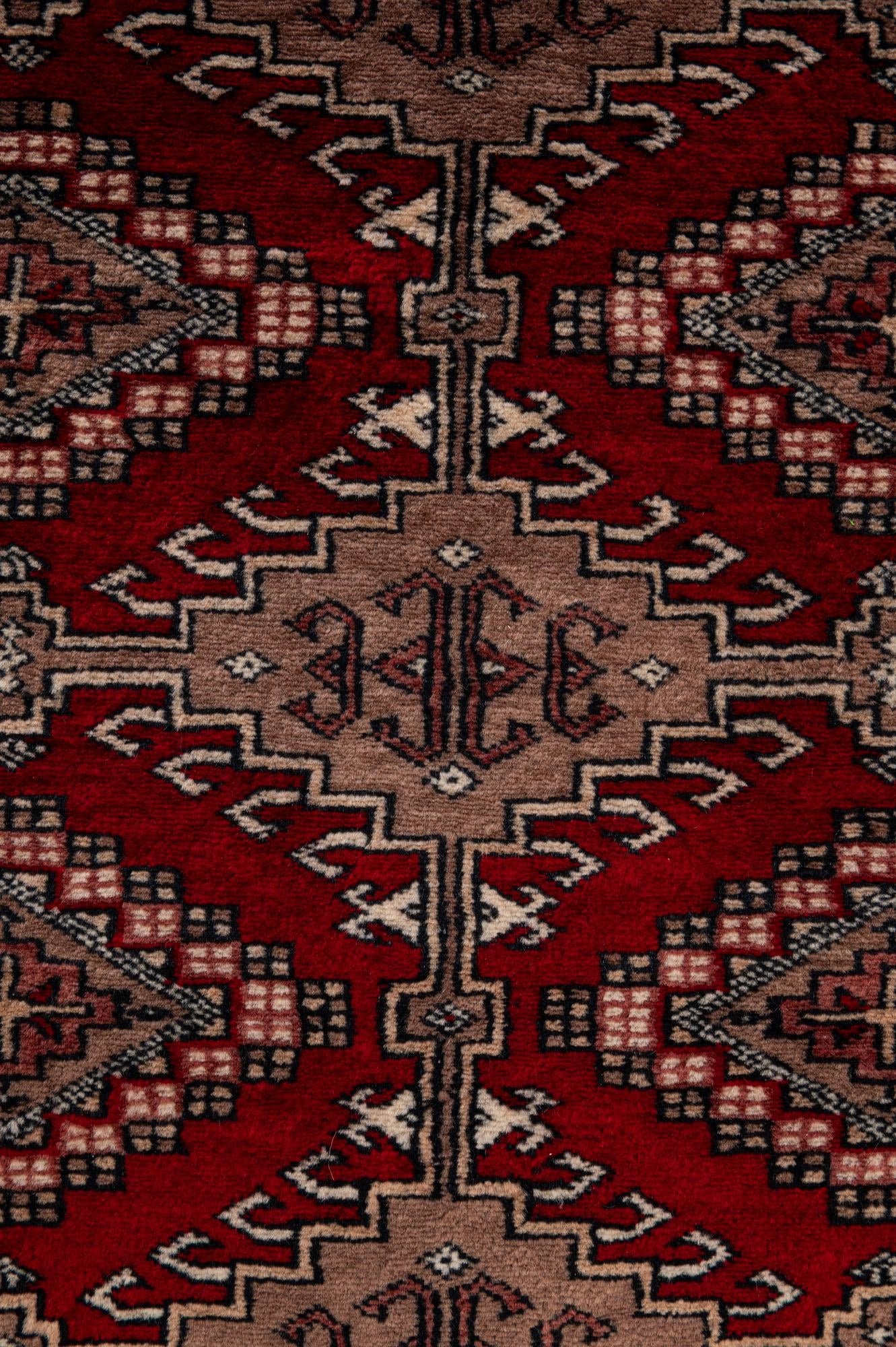 4' 2 x 5' 10 Hand Knotted Bokhara Oriental Wool Rug