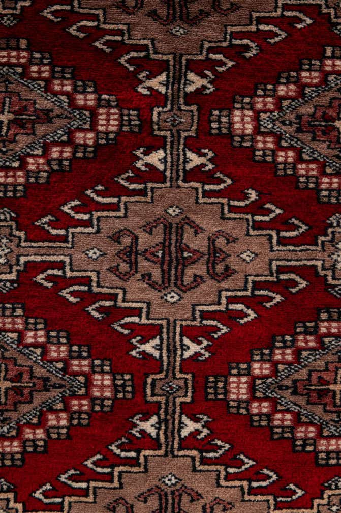 4' 2 x 5' 10 Hand Knotted Bokhara Oriental Wool Rug