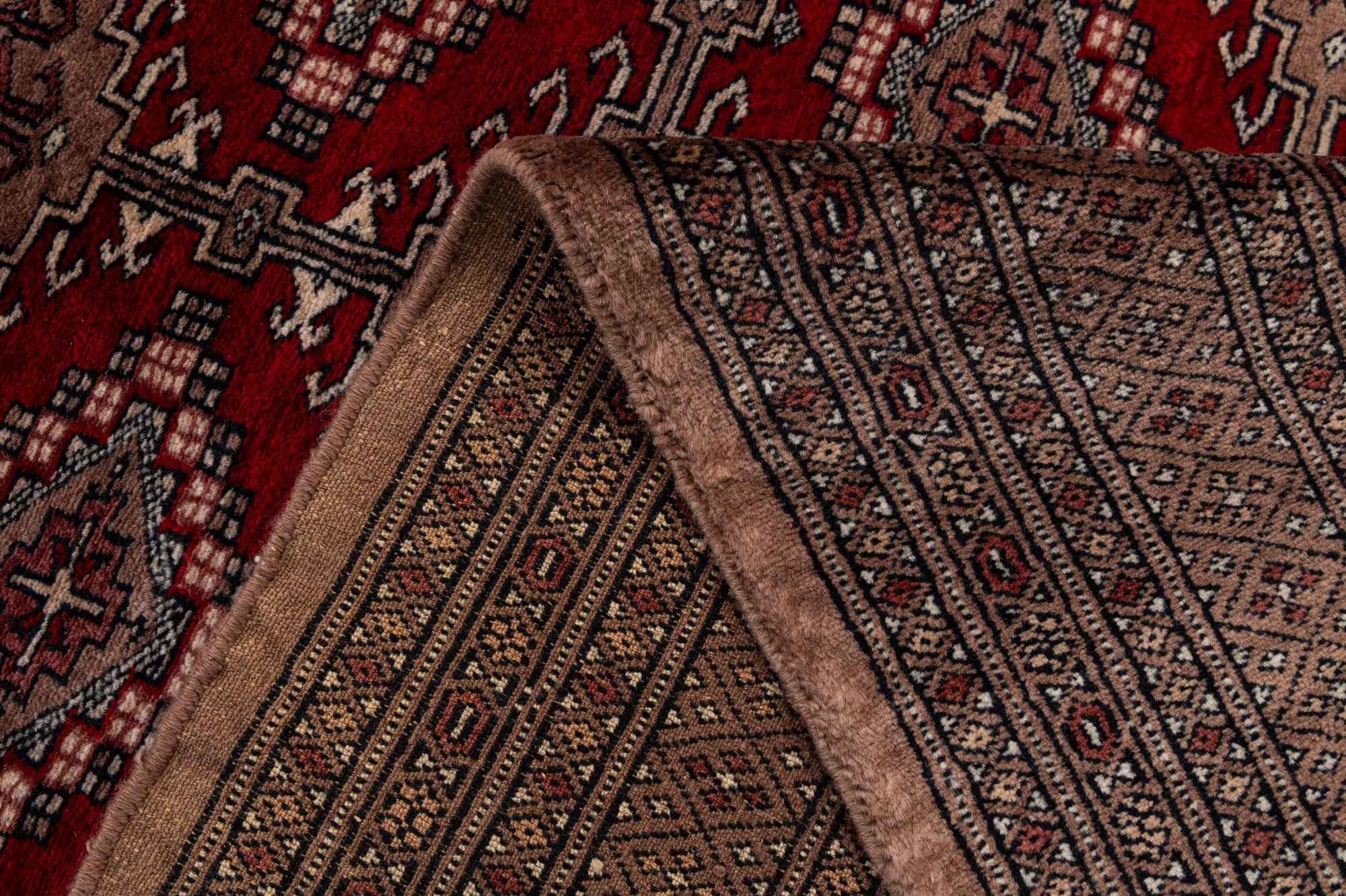 4' 2 x 5' 10 Hand Knotted Bokhara Oriental Wool Rug