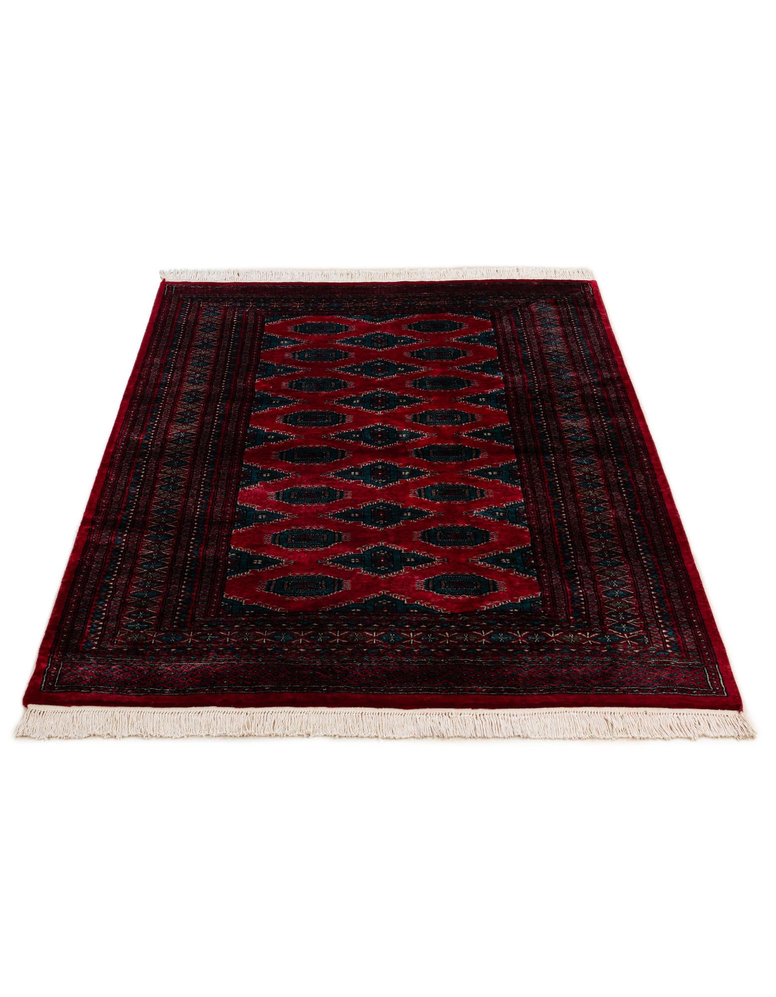 4' 1 x 6' 1 Hand Knotted Bokhara Wool Rug