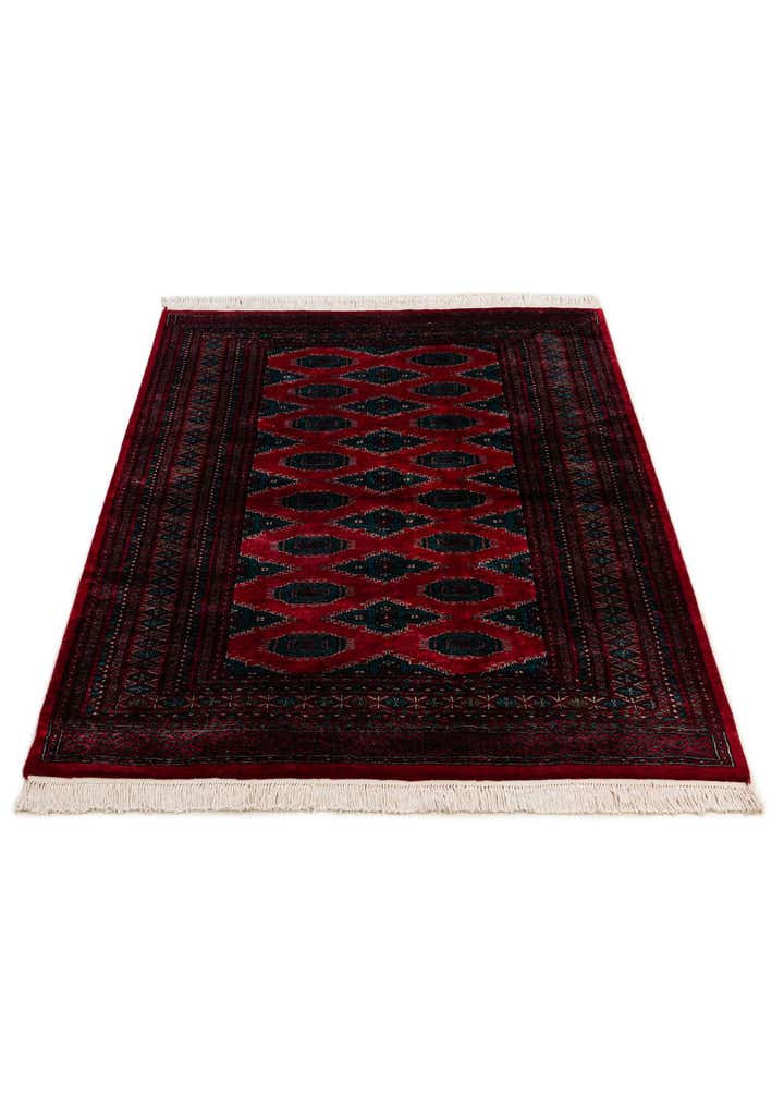4' 1 x 6' 1 Hand Knotted Bokhara Wool Rug