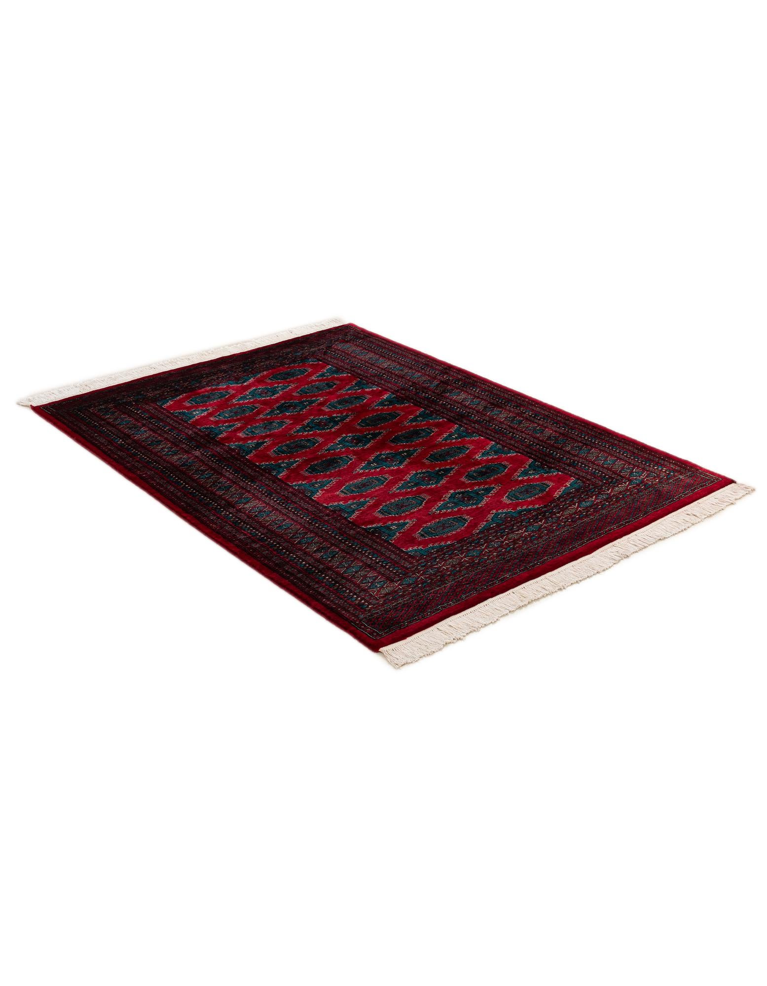 4' 1 x 6' 1 Hand Knotted Bokhara Wool Rug