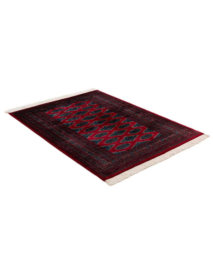 Detail image of 4' 1 x 6' 1 Hand Knotted Bokhara Wool Rug