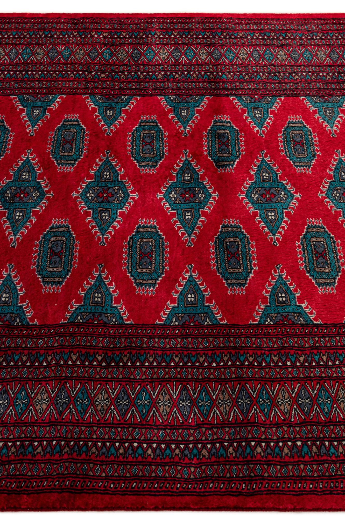 4' 1 x 6' 1 Hand Knotted Bokhara Wool Rug