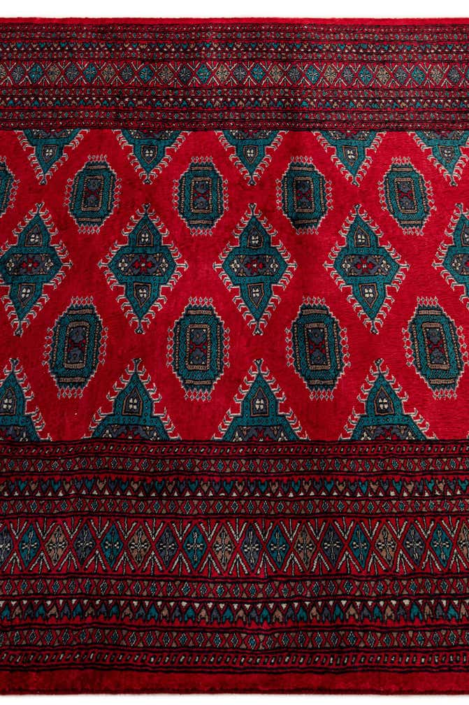 4' 1 x 6' 1 Hand Knotted Bokhara Wool Rug
