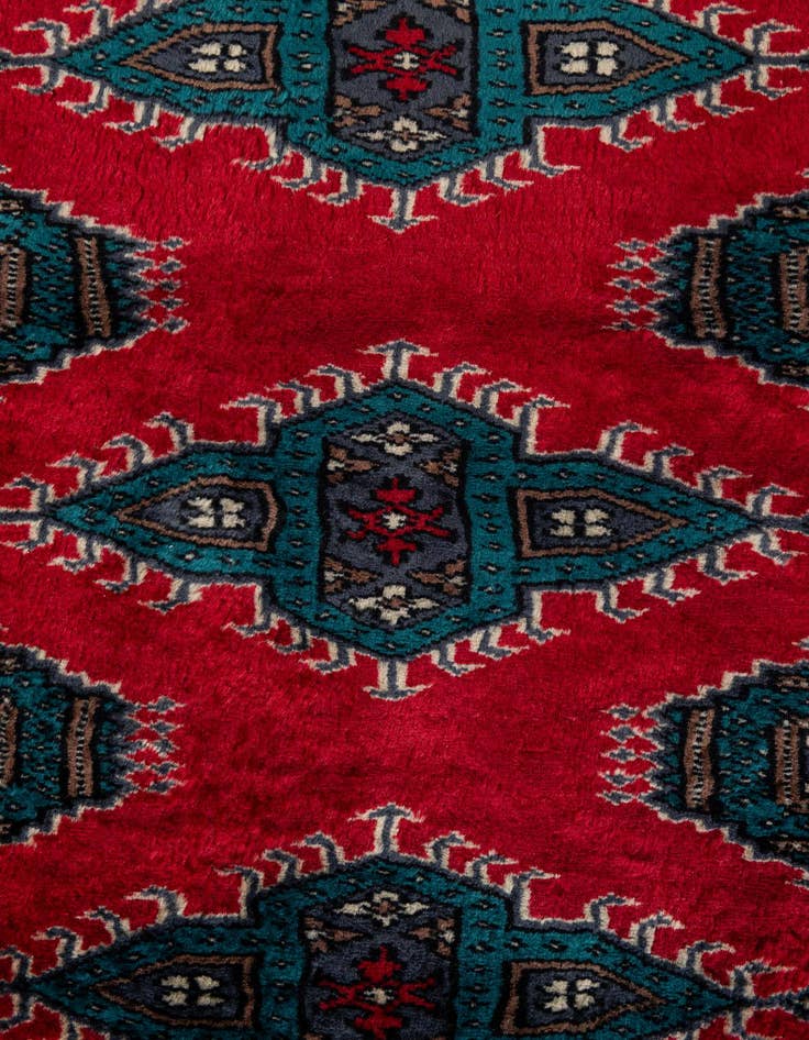 Detail image of 4' 1 x 6' 1  Hand Knotted Bokhara Wool Rug