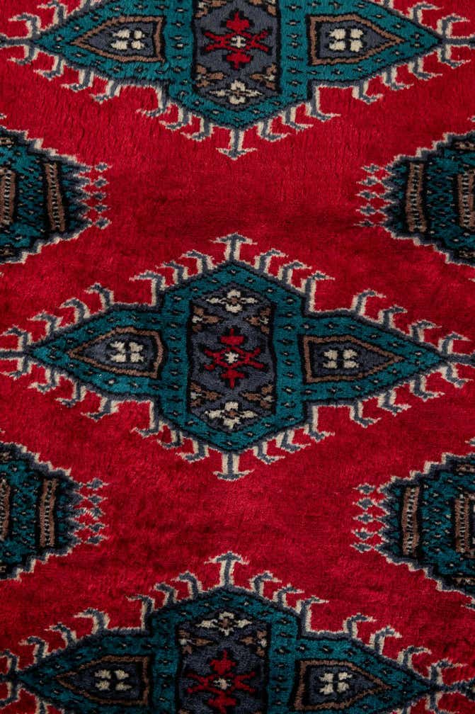4' 1 x 6' 1 Hand Knotted Bokhara Wool Rug