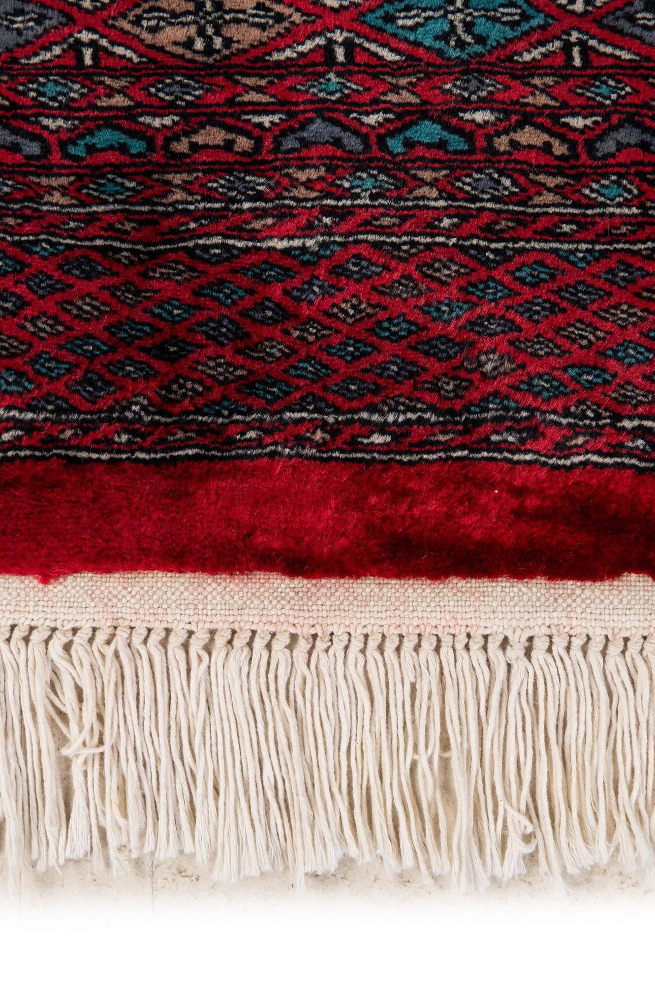 4' 1 x 6' 1 Hand Knotted Bokhara Wool Rug