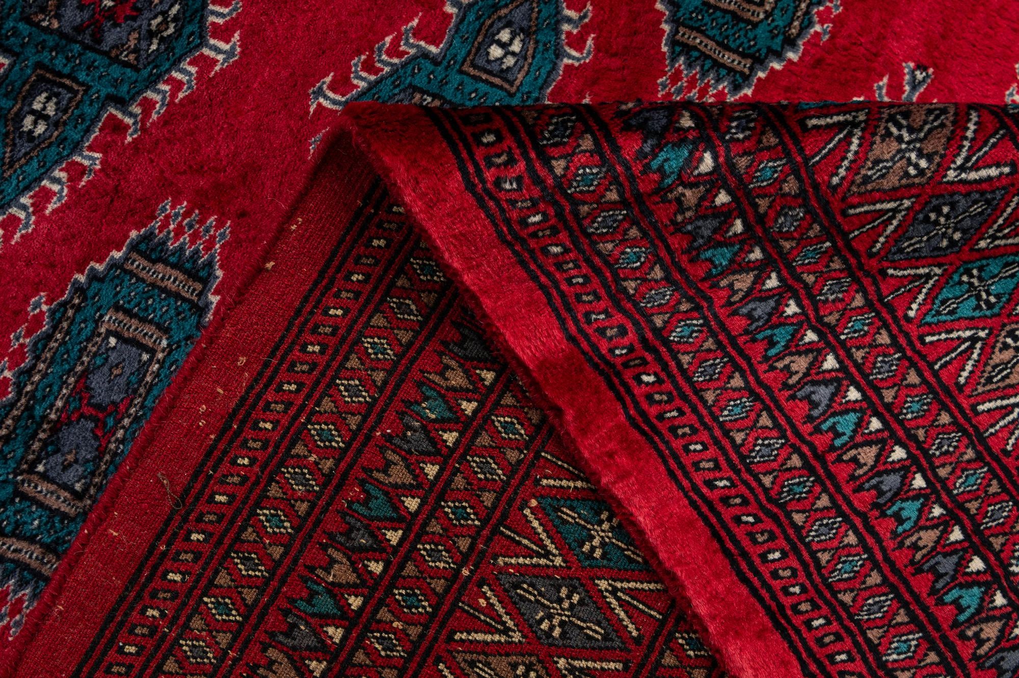 4' 1 x 6' 1 Hand Knotted Bokhara Wool Rug