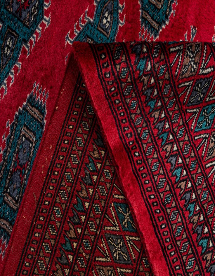 Detail image of 4' 1 x 6' 1  Hand Knotted Bokhara Wool Rug