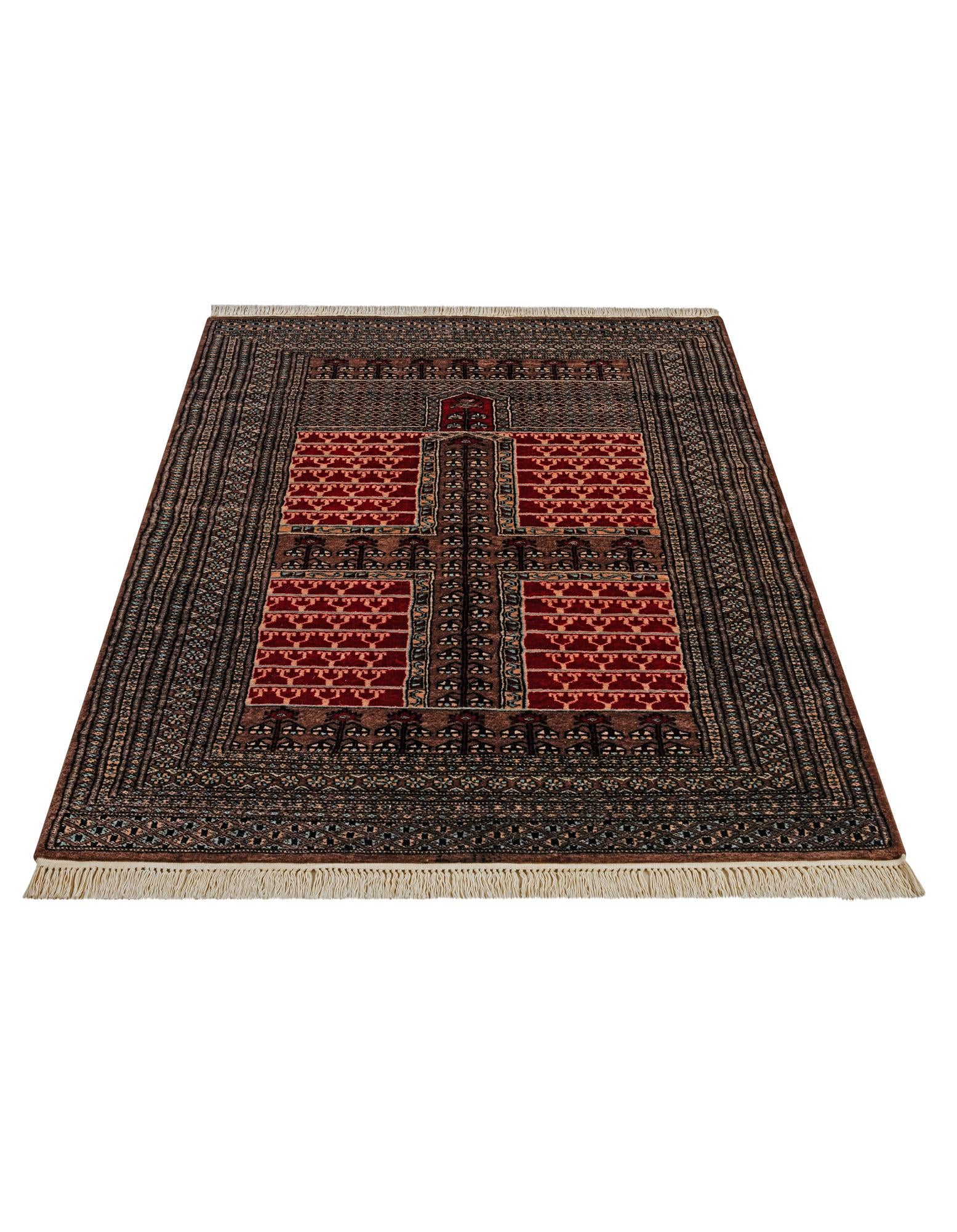 4' 1 x 6' Hand Knotted Bokhara Oriental Wool Rug