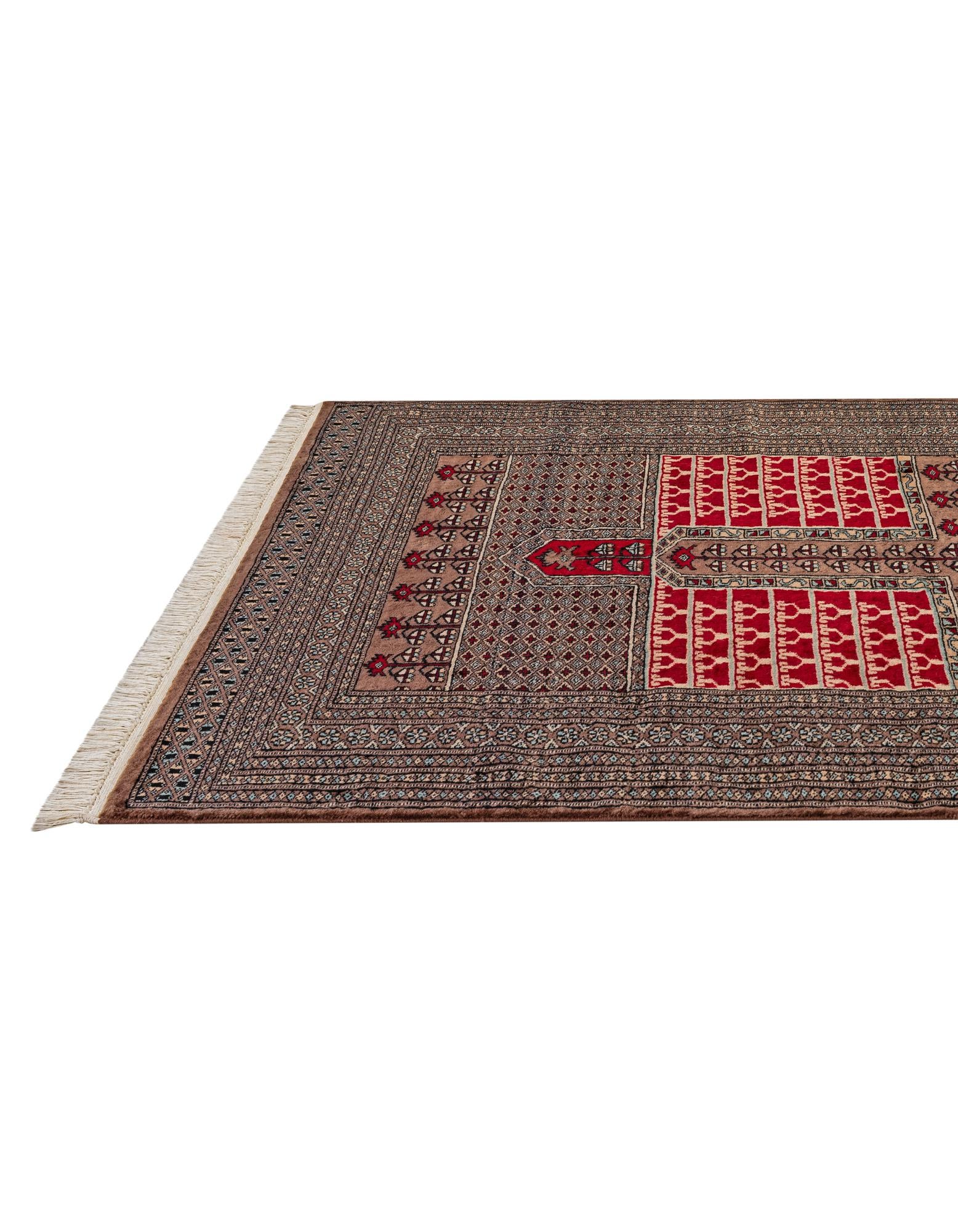 4' 1 x 6' Hand Knotted Bokhara Oriental Wool Rug