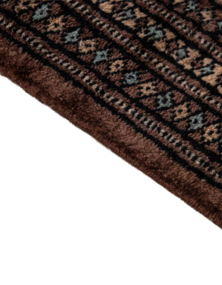 Detail image of 4' 1 x 6' Hand Knotted Bokhara Oriental Wool Rug
