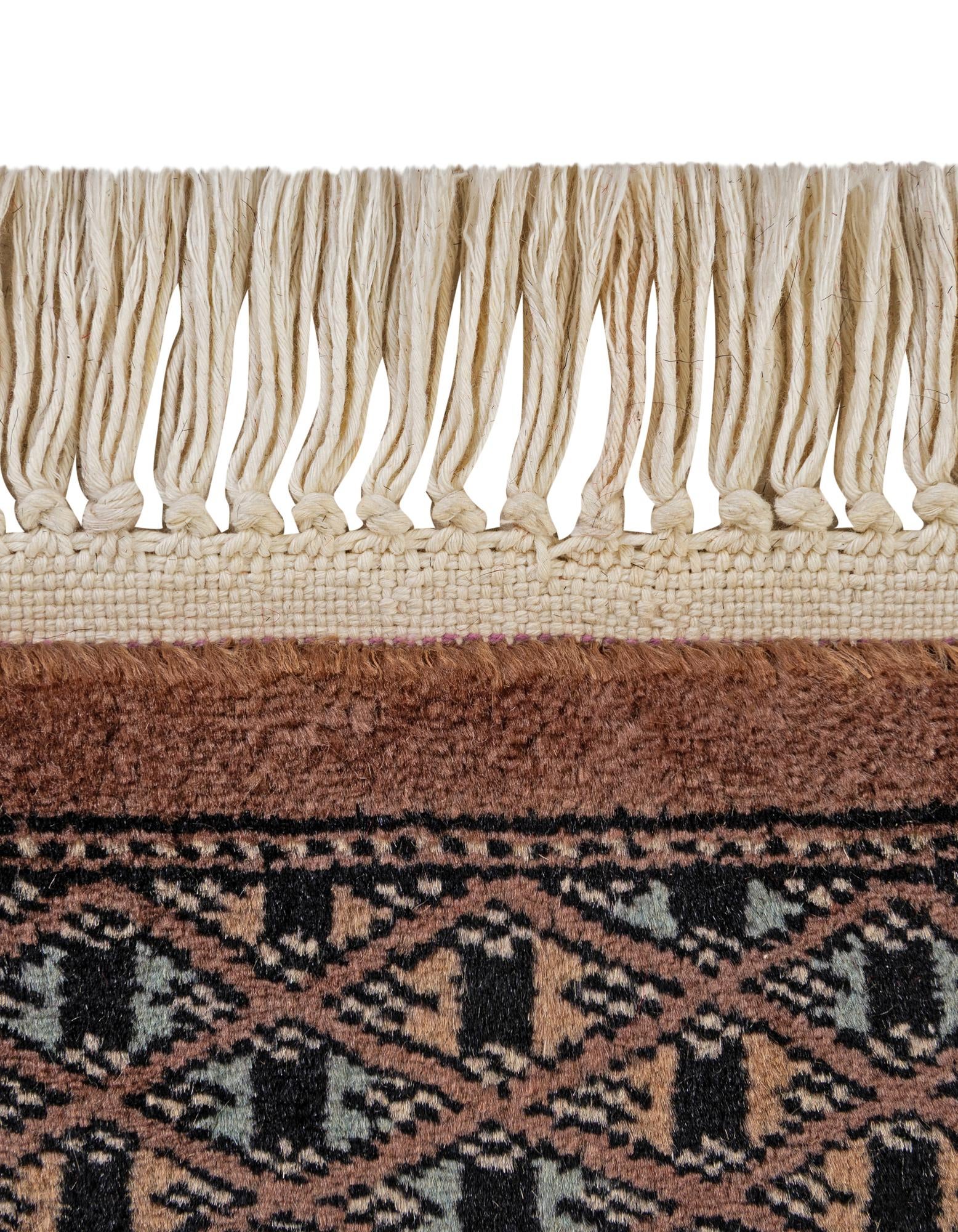 4' 1 x 6' Hand Knotted Bokhara Oriental Wool Rug