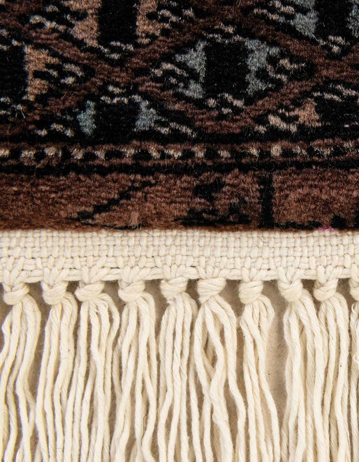 Detail image of 4' 1 x 6'  Hand Knotted Bokhara Oriental Wool Rug