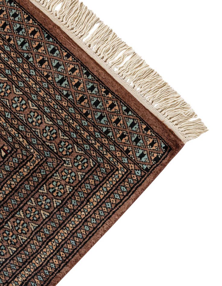 Detail image of 4' 2 x 6' 1  Hand Knotted Bokhara Oriental Wool Rug