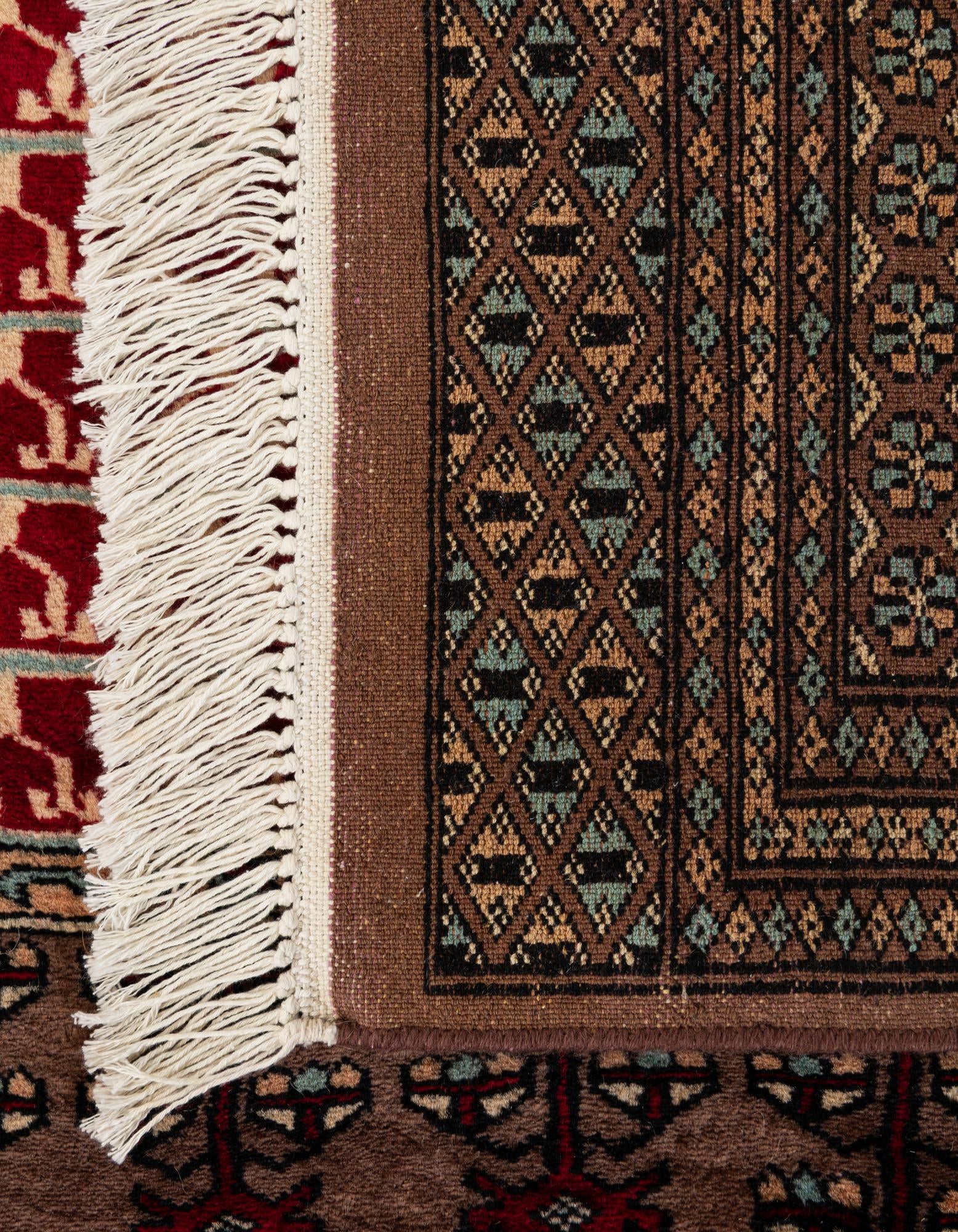4' 2 x 6' 1 Hand Knotted Bokhara Oriental Wool Rug
