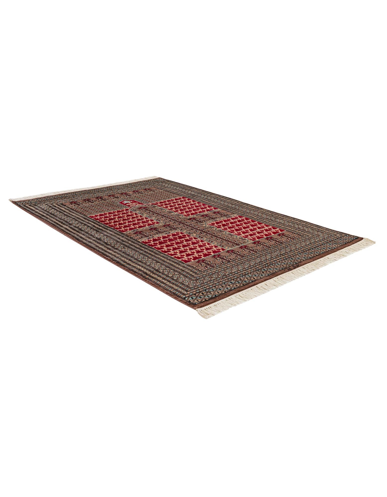 4' 2 x 6' 1 Hand Knotted Bokhara Oriental Wool Rug
