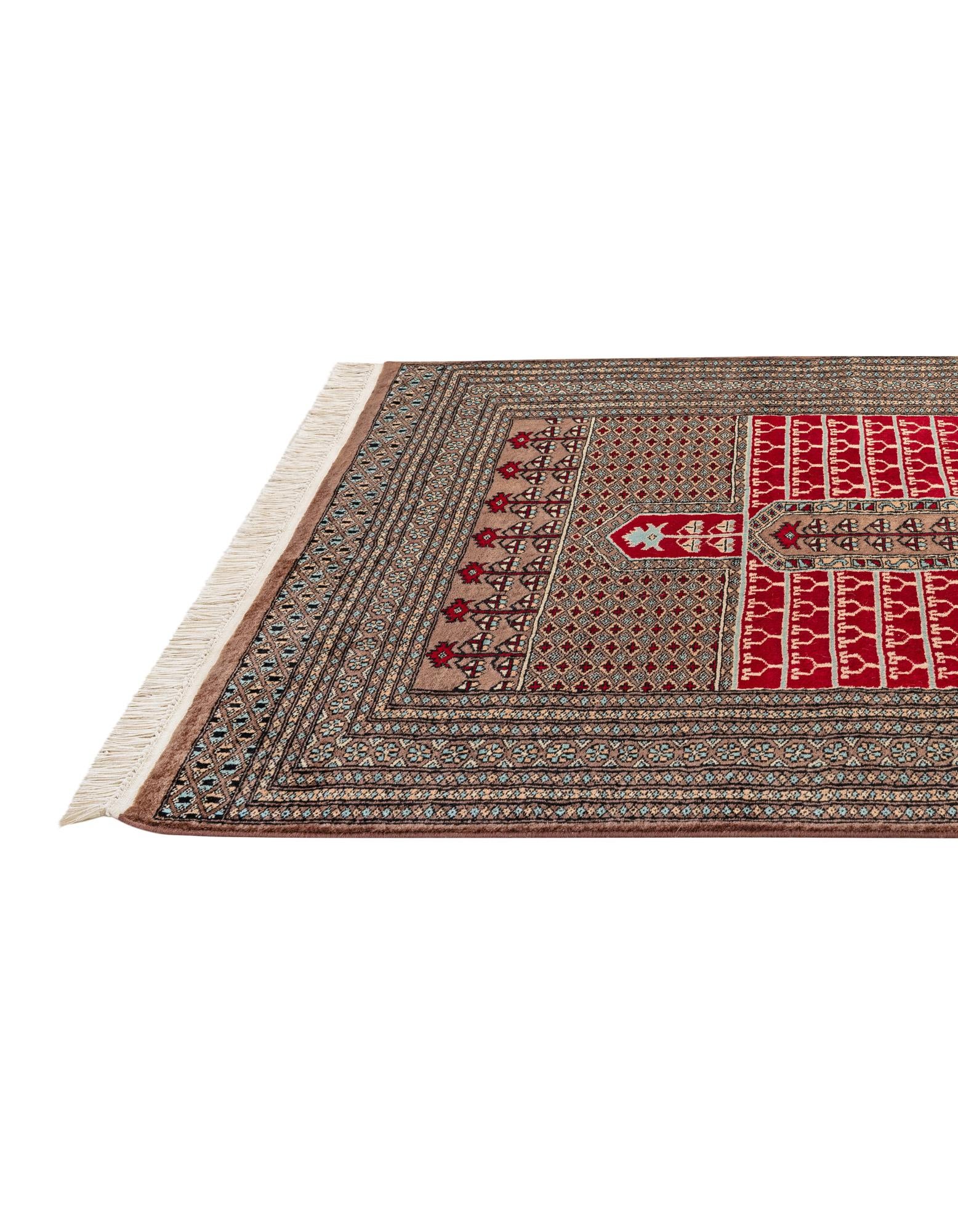 4' 2 x 6' 1 Hand Knotted Bokhara Oriental Wool Rug