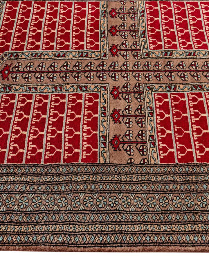 4' 2 x 6' 1 Hand Knotted Bokhara Oriental Wool Rug