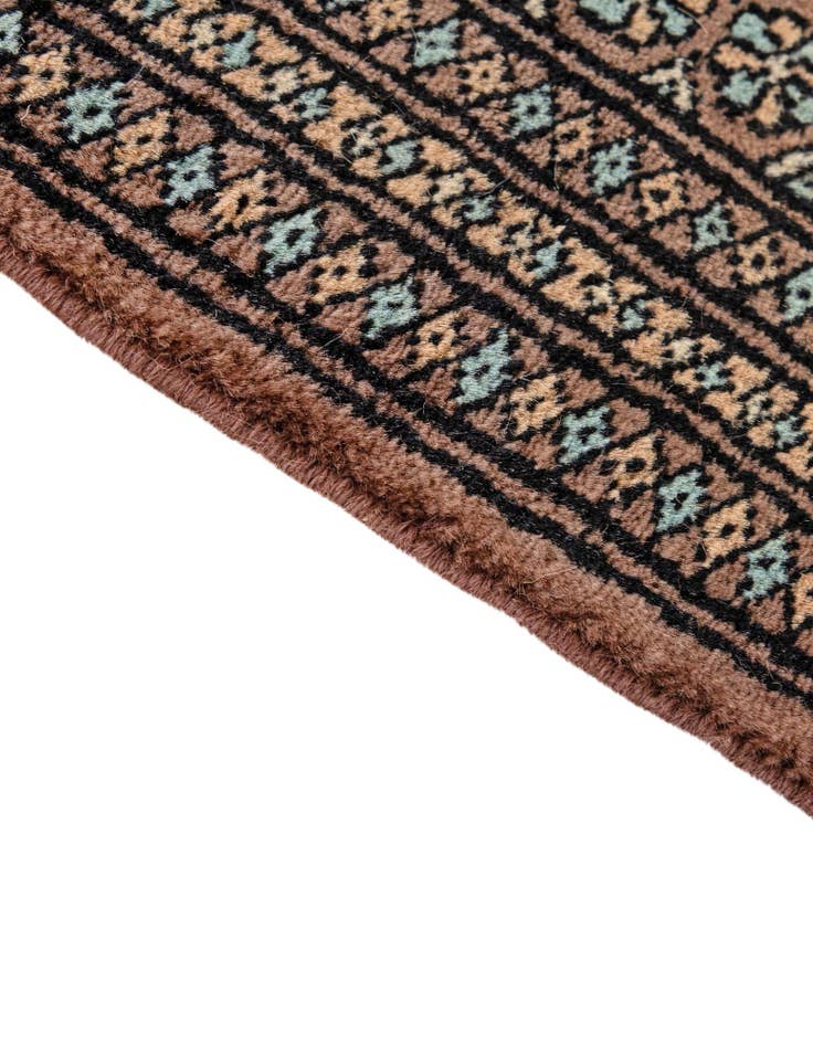 Detail image of 4' 2 x 6' 1 Hand Knotted Bokhara Oriental Wool Rug