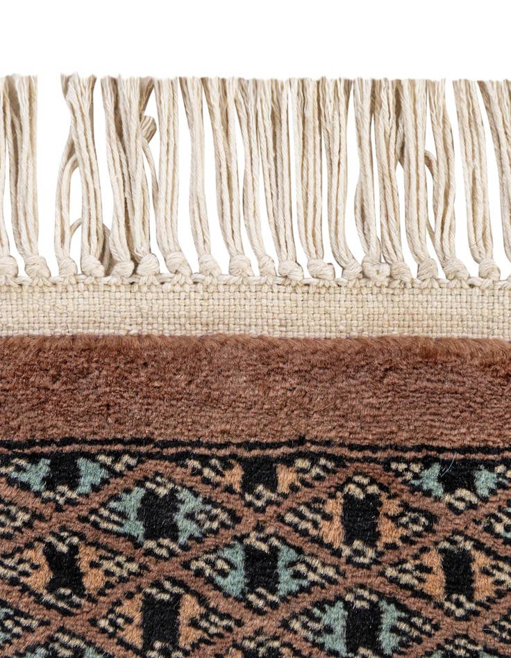 Detail image of 4' 2 x 6' 1  Hand Knotted Bokhara Oriental Wool Rug