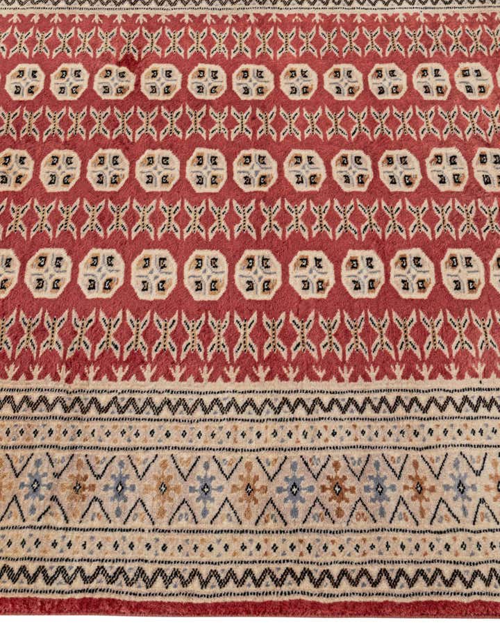 4' 1 x 6' 4 Hand Knotted Bokhara Oriental Wool Rug