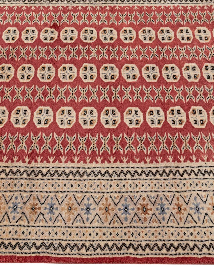 Detail image of 4' 1 x 6' 4 Hand Knotted Bokhara Oriental Wool Rug