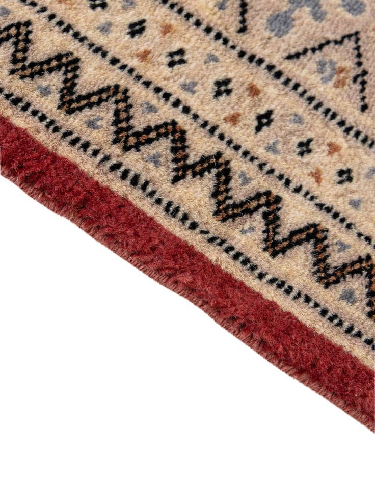 Detail image of 4' 1 x 6' 4  Hand Knotted Bokhara Oriental Wool Rug