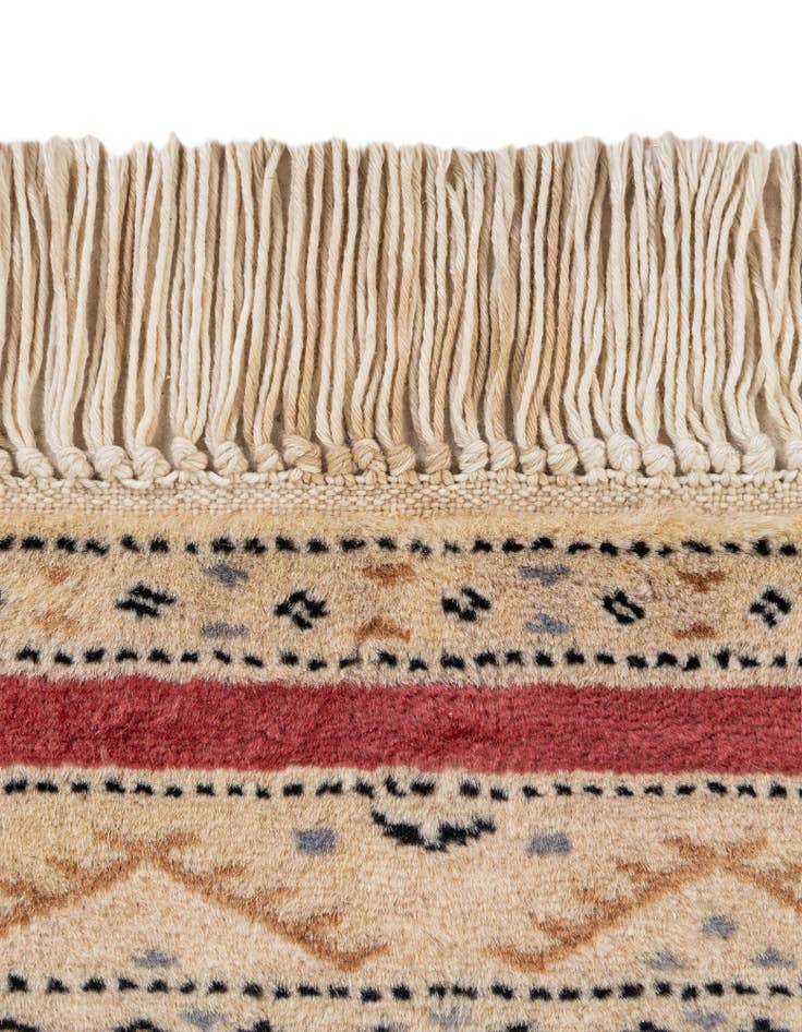Detail image of 4' 1 x 6' 4  Hand Knotted Bokhara Oriental Wool Rug