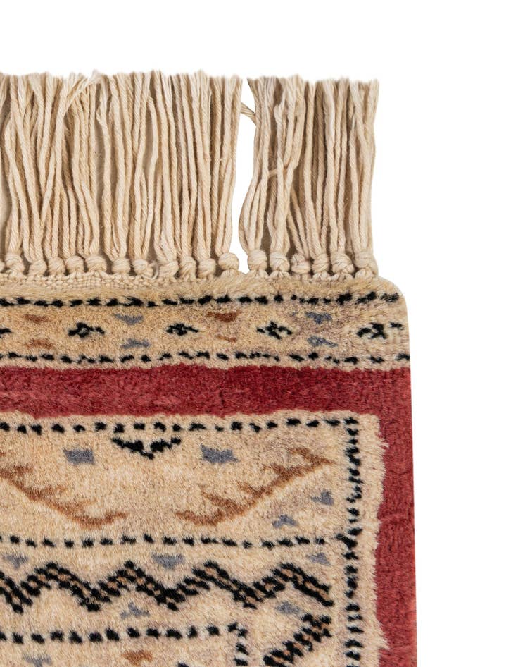 Detail image of 4' 1 x 6' 4  Hand Knotted Bokhara Oriental Wool Rug