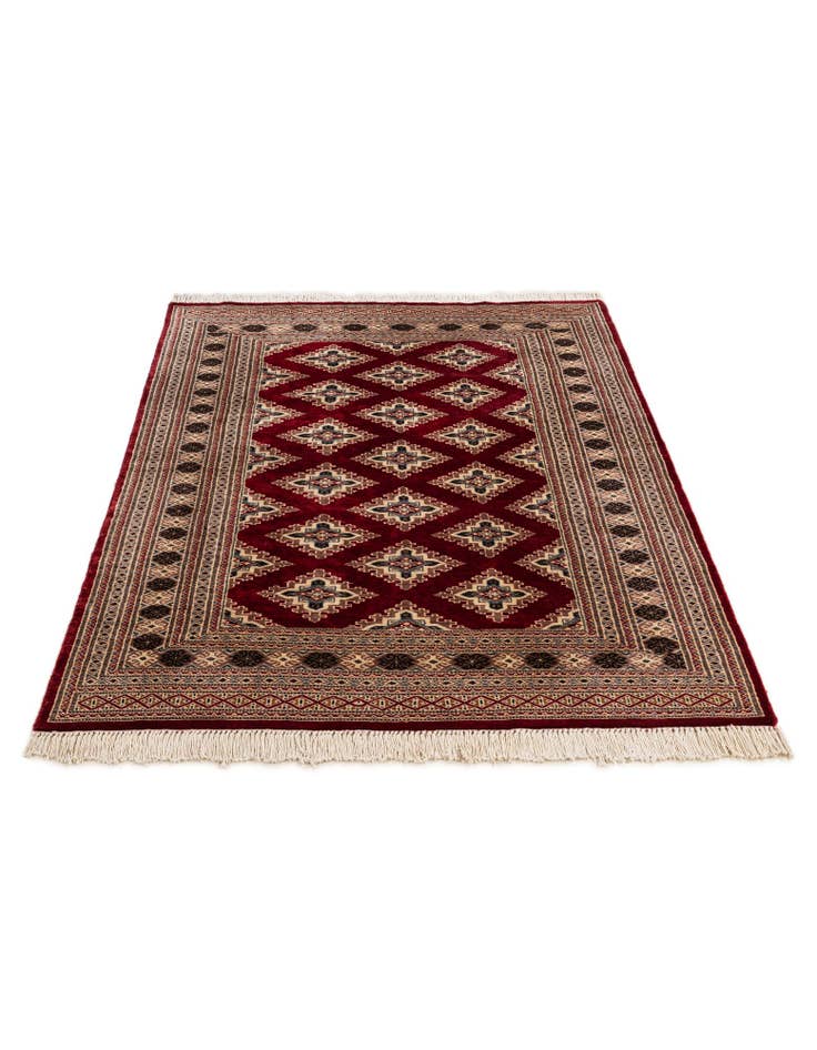 Detail image of 4' 3 x 6' 2 Hand Knotted Bokhara Wool Rug
