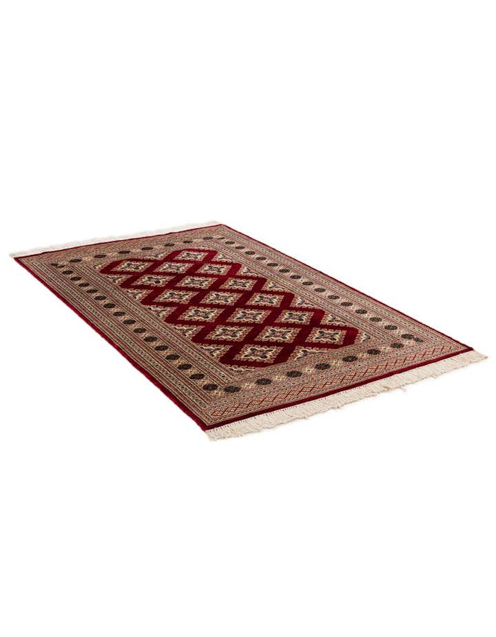 4' 3 x 6' 2 Hand Knotted Bokhara Wool Rug